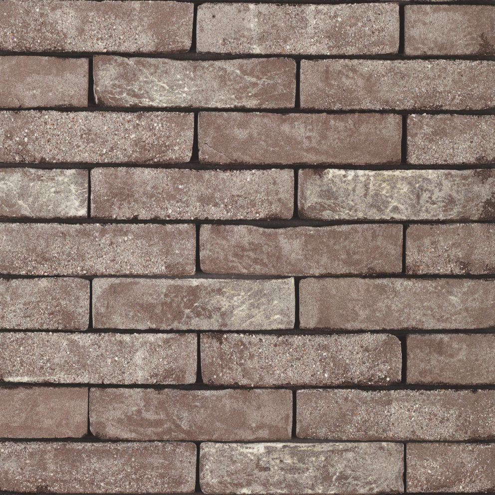 Brique de parement en terre cuite de couleur gris foncé
